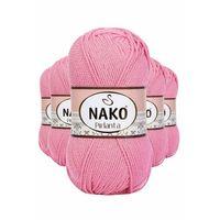 5 Adet Pırlanta Amigurumi El Örgü İpi Yünü Pembe 6740