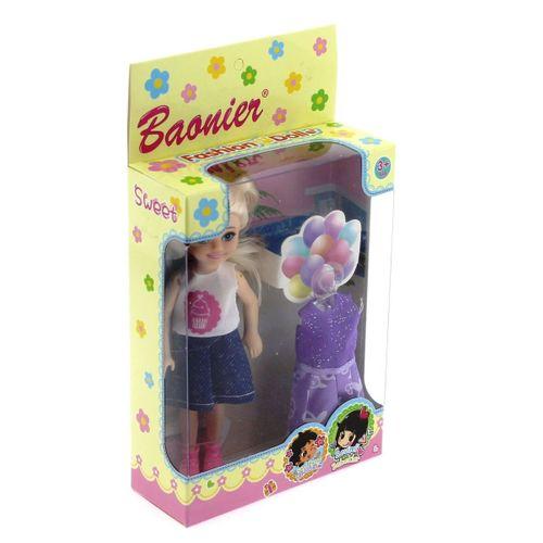 Baonier Mor Yedek Elbiseli Bebeğim