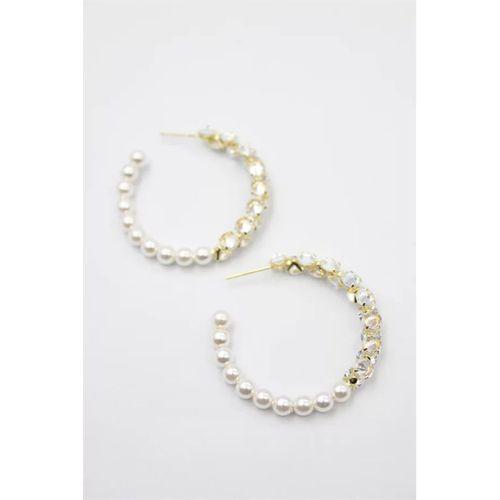 Zirkon Taşlı Küpe - Altın