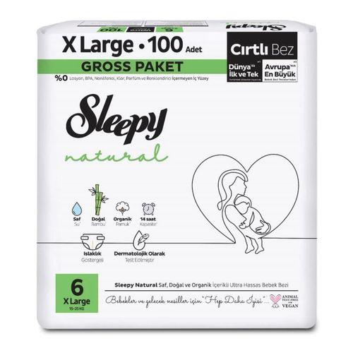 Çocuk Sleepy Natural Bebek Bezi Gross Paket 6 Beden 15-25 Kg 100 Adet