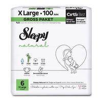 Çocuk Sleepy Natural Bebek Bezi Gross Paket 6 Beden 15-25 Kg 100 Adet