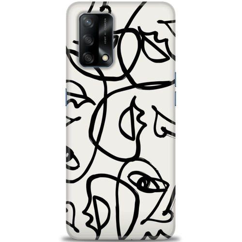 Oppo A74 Kılıf HD Baskılı Kılıf - Suratlar + Tam Ekran Koruyucu