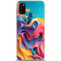 Samsung Galaxy M30S Kılıf HD Baskılı Kılıf - Renkli Su + Tam Ekran Koruyucu