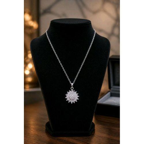 Lüks Zirkon Taşlı Figürlü Gösterişli Dönen Kolye