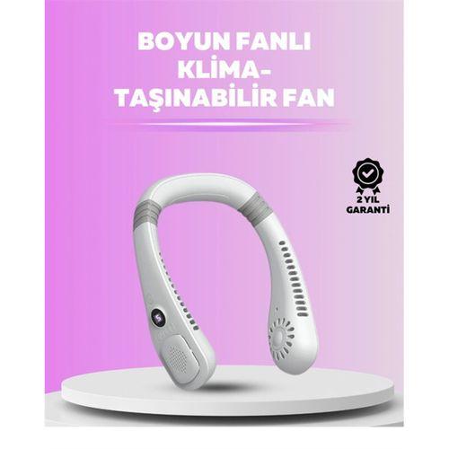 Giyilebilir Bladeless Boyun Fanı | 360° Serinlik, 5 Kademe Rüzgar, Usb Şarjlı Sessiz Mini Klima