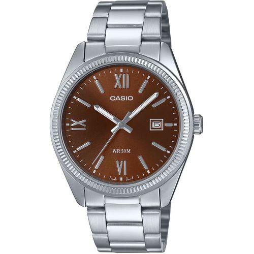 Casio MTP-1302DD-5AVDF Quartz Çelik Gri Kahve Kadran 38 mm Erkek Kol Saati
