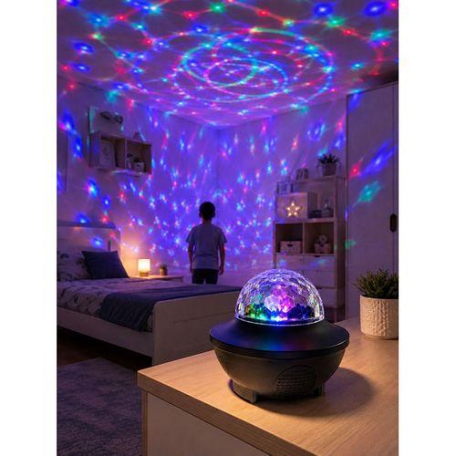 Rgb Bluetooth Disko Lambası Dahili Hoparlörlü Müzikli Parti Işığı Usb Ve Tf Kartlı