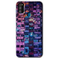 Galaxy M30s Kılıf HD Desen Baskılı Arka Kapak - Şehir Görünümü + Kırılmaz Cam