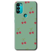 Potkal Hediye Fabrikası General Mobile GM 21 Plus HD Baskılı Kılıf + 9D Tam Ekran Koruyucu - Kiraz Berry