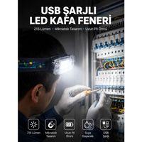 Kafa Lambası Led Fener Pratik Taşınabilir Ayarlanabilir Usb Şarjlı