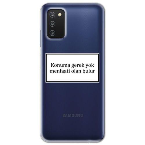 Galaxy A02s Kılıf HD Yazı Baskılı Silikon Arka Kapak - Yazı 6