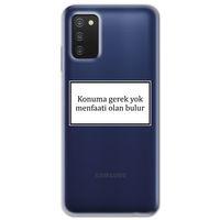 Galaxy A02s Kılıf HD Yazı Baskılı Silikon Arka Kapak - Yazı 6