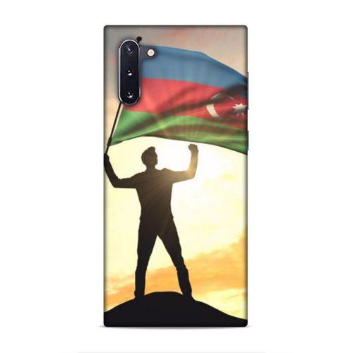 Samsung Galaxy Note 10 Uyumlu Kılıf Azarbaijan (3) Kapak Azerbaycan Bayrak