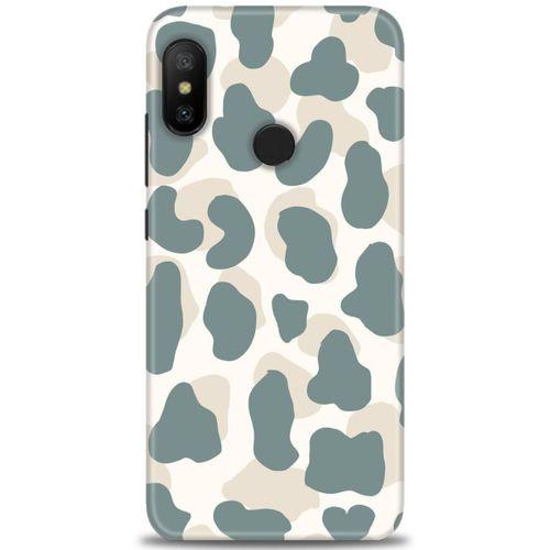 Xiaomi Mi A2 Lite Kılıf HD Baskılı Kılıf - Mavi Bej + Tam Ekran Koruyucu