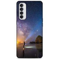 Lopard Oppo Reno 4 Pro Uyumlu Kılıf Gece'S (21) Koruyucu Kapak Sarı Mavi