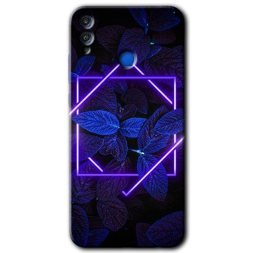 Honor 8c Kılıf HD Desen Baskılı Arka Kapak - Mekanik Yaprak 5 + Kırılmaz Cam