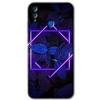 Honor 8c Kılıf HD Desen Baskılı Arka Kapak - Mekanik Yaprak 5 + Kırılmaz Cam