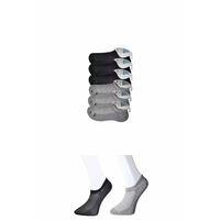 Siyah ve Gri Erkek Görünmez Çorap 6 çift