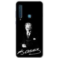 Potkal Hediye Fabrikası Samsung Galaxy A9 2018 Kılıf HD Desen Baskılı Arka Kapak - Atatürk İmza