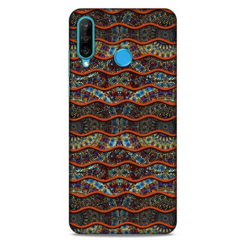 Huawei P30 Lite Kılıf Baskılı Özel Seri Taşlı (35) Fit Design Kılıf