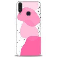 General Mobile GM 10 Kılıf HD Baskılı Kılıf - Pembe Beyaz Siyah + Tam Ekran Koruyucu
