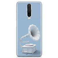 Xiaomi Redmi K30 Kılıf Gramofon Arka Kapak Koruma Desenli Full Koruyucu