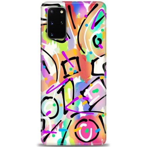 Samsung Galaxy S20 Plus Kılıf HD Baskılı Kılıf - Renkler ve Çizgiler + Tam Ekran Koruyucu