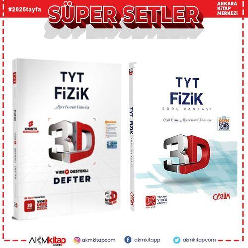 3D TYT Fizik Defter ve Soru Bankası Seti 2 Kitap