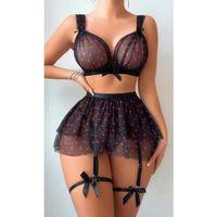 Siyah Fantezi Kostüm Takımı Kırmızı Kalpli 3829