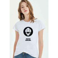 Zeruel Baskılı Beyaz Kadın Tshirt