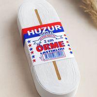 Yassı Geniş Paça Lastik 2 cm Beyaz - 10 m