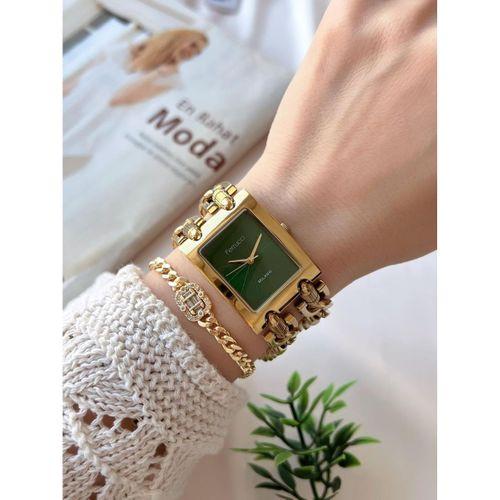 Ferrucci Kadın Kol Saati+Bileklik Özel Seri Çelik Kordon Kararma Renk Atma Yapmaz VS.BLKT.0736