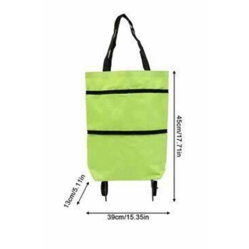 Katlanabilir Tekerlekli Çantalı Çarşı Pazar Arabası Alışveriş Çantası Piknik Çantası