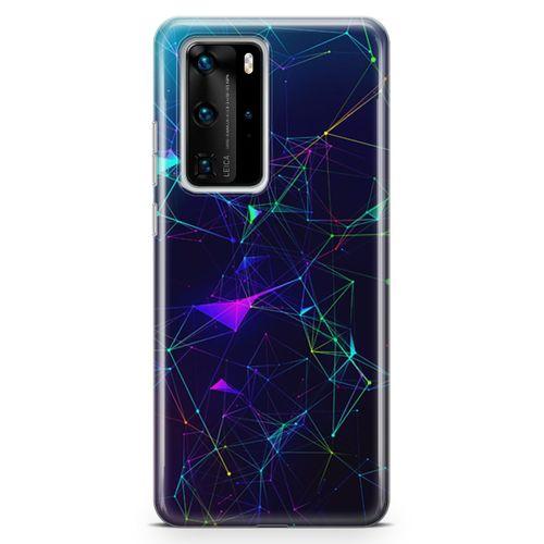 Huawei P40 Pro Kılıf Rainbow Ağlar Arka Kapak Koruma Desenli Full Koruyucu