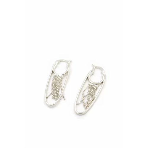 Zincir Sallantılı Küpe - Gümüş