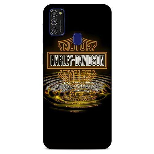 Samsung Galaxy M21 Uyumlu Kılıf Motorsiklet (35) Fit Design Kılıf Harley Davidson