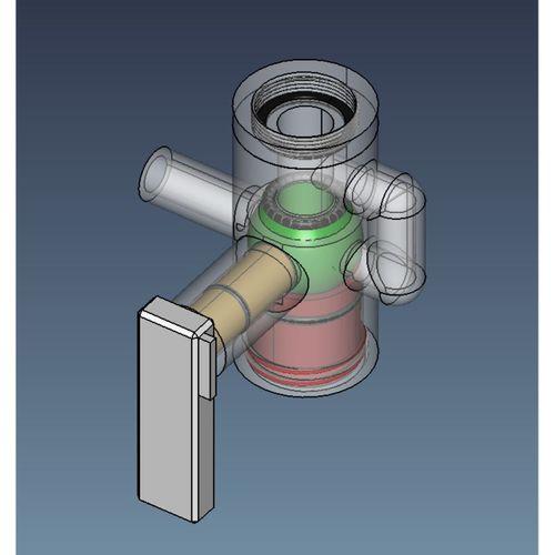 Utility Lavabo için İki Outlet Diverter Ball-Valve-6902289