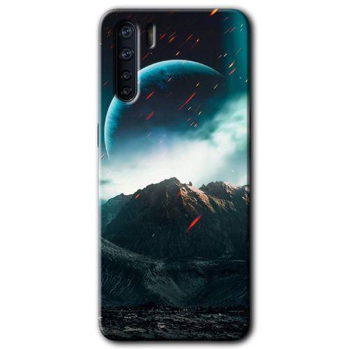 Oppo A91 Kılıf HD Baskılı Desen + Hayalet Cam Yandan Görünmez