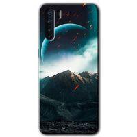 Oppo A91 Kılıf HD Baskılı Desen + Hayalet Cam Yandan Görünmez