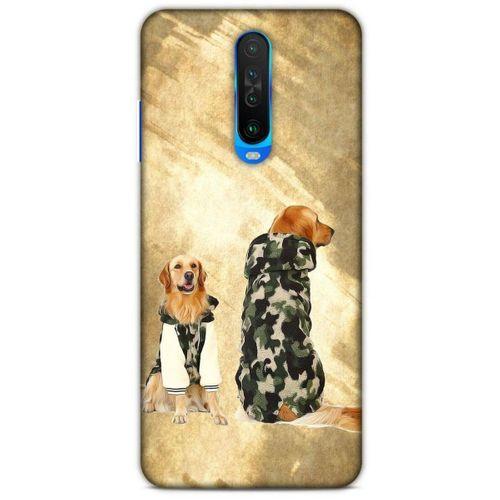 Xiaomi Poco X2 Kılıf Köpek Kıyafetleri (32) Soft Silikon Kılıf Golden Kapişonlu Polar
