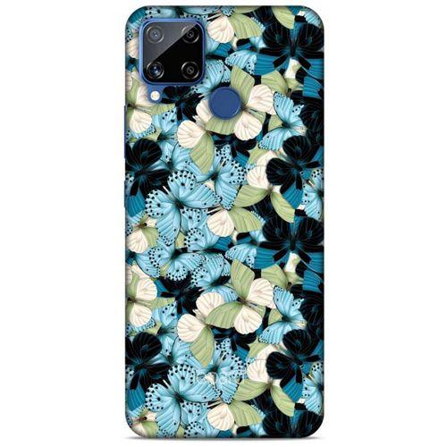 Oppo Realme C15 Kılıf Kelebek Etkisi (26) Tpu Silikon Kılıf Sarı Kırmızı