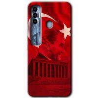 Tecno Spark 7 Pro HD Baskılı Kılıf + 9D Tam Ekran Koruyucu - Anıtkabir Atatürk