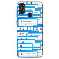 Retro (48) Desen Bumper Kılıf Renkli Samsung Galaxy M21 Kılıf
