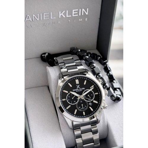 Daniel Klein Erkek Kol Saati 30 Metre Suya Dayanıklı Çelik Kordon + Bileklik Hediyeli VS.BLKT.0810