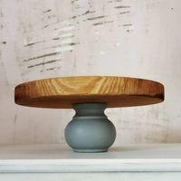 Doğal Ağaç Ayaklı Ağaç Ahşap Sunum Servis Tabağı StandıK2622