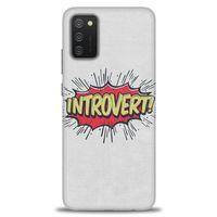 Samsung Galaxy A03S Kılıf HD Baskılı Kılıf - Introvert! + Tam Ekran Koruyucu
