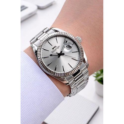 Slazenger İtalyan Tasarım Bileklik Hediyeli 2 Yıl Garantili 10 Atm Çelik Erkek Kol Saat ESL2583E330