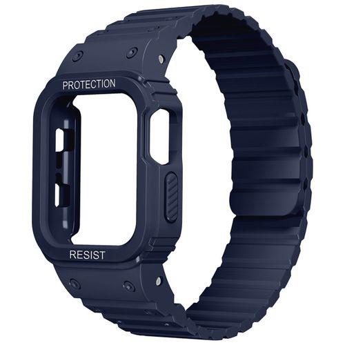 Apple Watch 7 41mm KRD-142 Airbag Tasarımlı Kasa Koruyuculu Silikon Kordon
