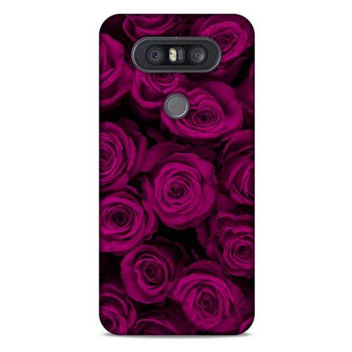 LG K41S - K51S Uyumlu Kılıf Mor Delisi (33) Hybrid Kılıf Güller