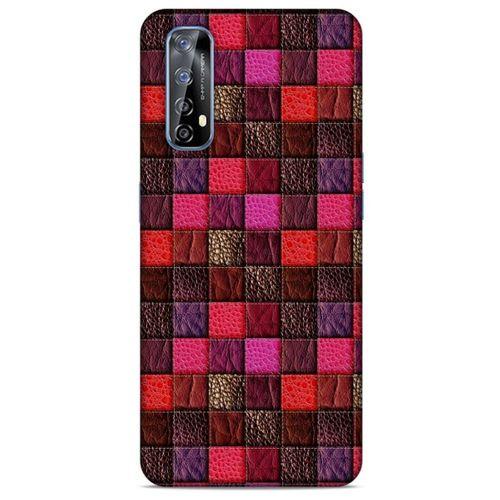 Huawei P Smart 2021 Kılıf Patchwork (22) Tam Koruma Kılıfı Fuşya Bordo
